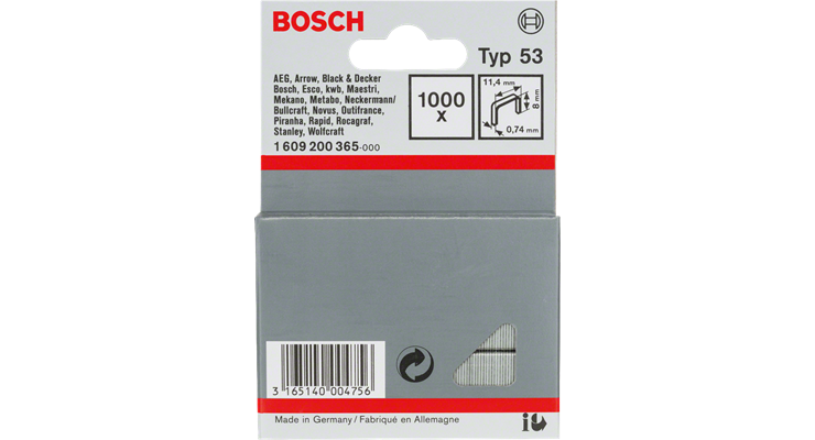 Bosch Tackerklammern Typ 53 6 mm 1000 Stück