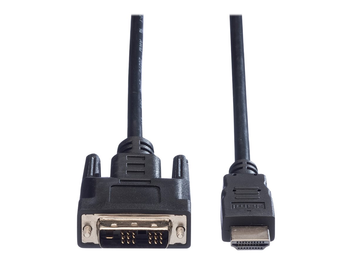 VALUE Kabel DVI 18+1 ST - HDMI ST schwarz 2m VALUE Kabel DVI 18+1 ST - HDMI ST schwarz 2m
