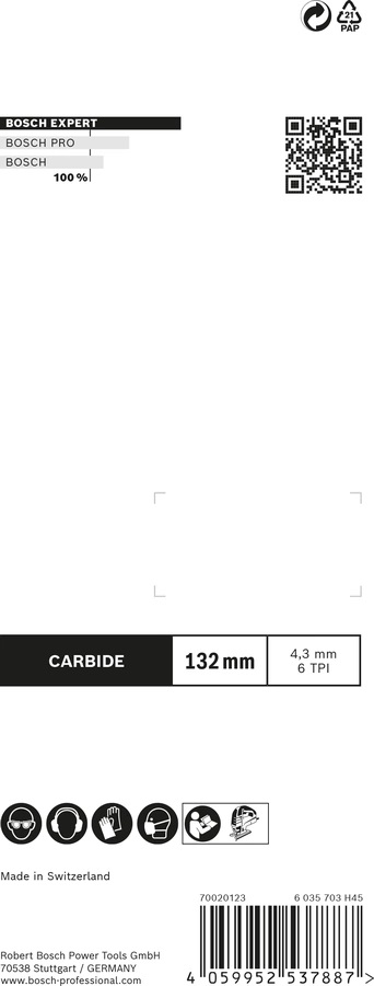 BOSCH EXPERT Fiber Plaster T 341 HM Stichsaegeblaetter, 3 St