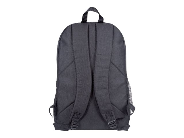MANHATTAN Knappack Notebook Rucksack fuer Notebooks bis 37,5 cm 15,6 Top Load schwarz Leichtes strapazierfaehiges Material