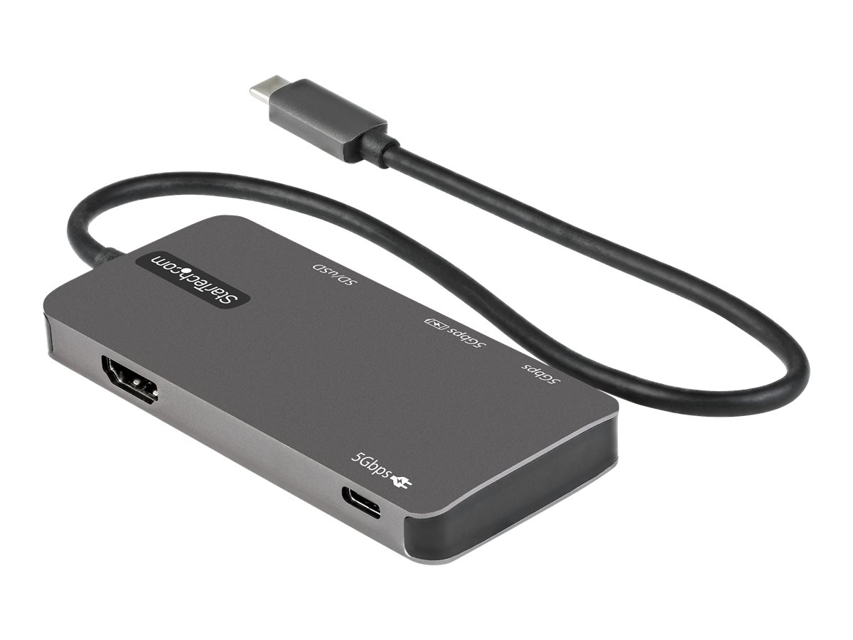 STARTECH.COM USB-C Multiport Adapter USB-C auf 4K 30Hz HDMI 100W Power Delivery Pass-Through Mini Dock mit SD/MicroSD Slot STARTECH.COM USB-C Multiport Adapter USB-C auf 4K 30Hz HDMI 100W Power Delivery Pass-Through Mini Dock mit SD/MicroSD Slot