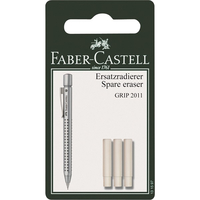 FABERCASTELL Radiergummis fuer Bleistifte weiss, 3 St