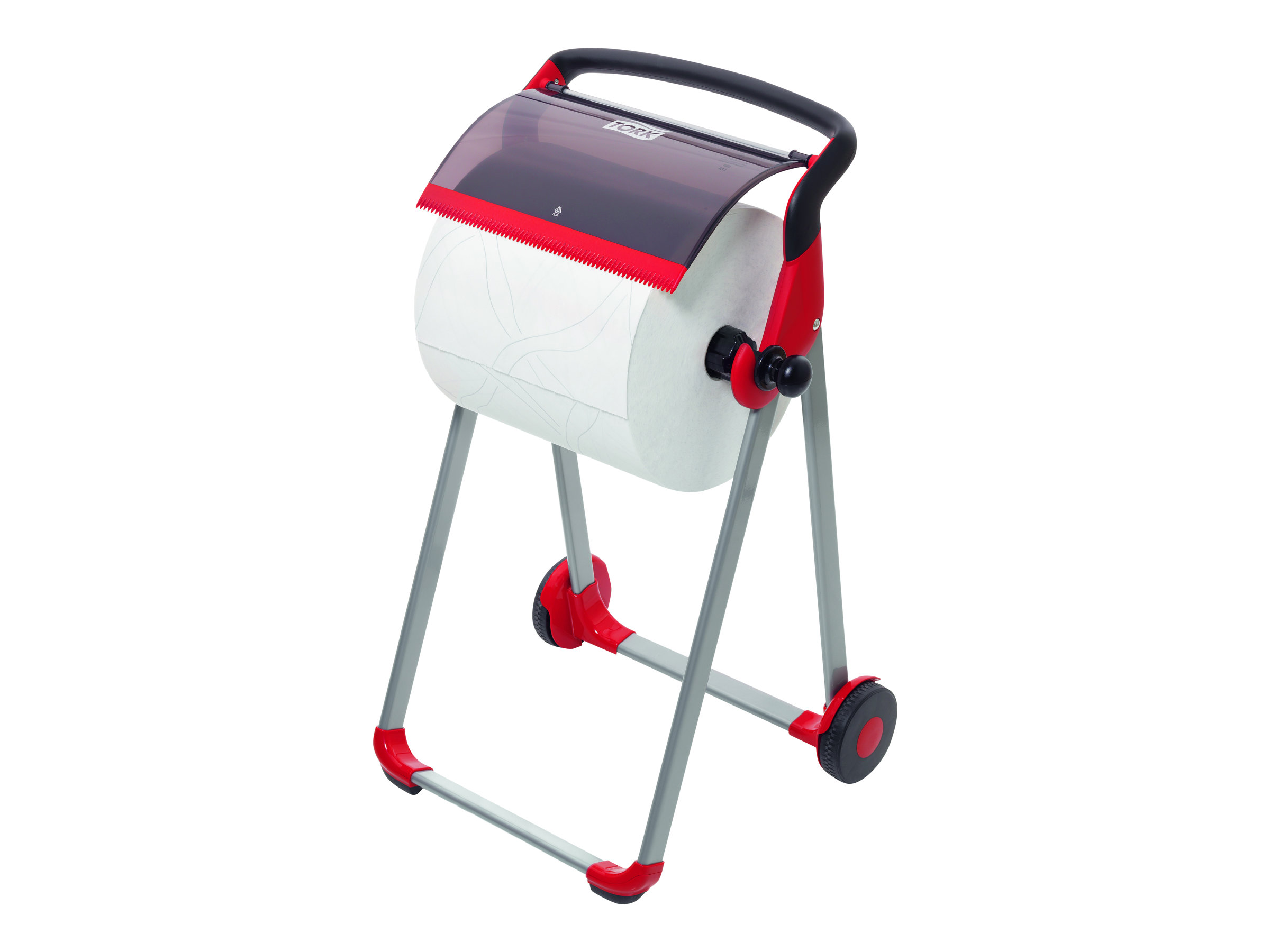 TORK Putzrollenhalter Performance W1 652008 schwarz, rot Kunststoff