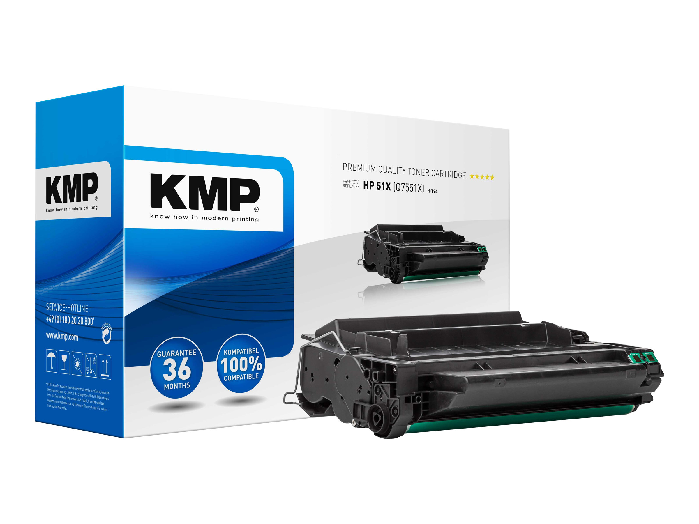 KMP H-T94 schwarz Toner kompatibel zu HP 51X (Q7551X) KMP H-T94 schwarz Toner kompatibel zu HP 51X (Q7551X)