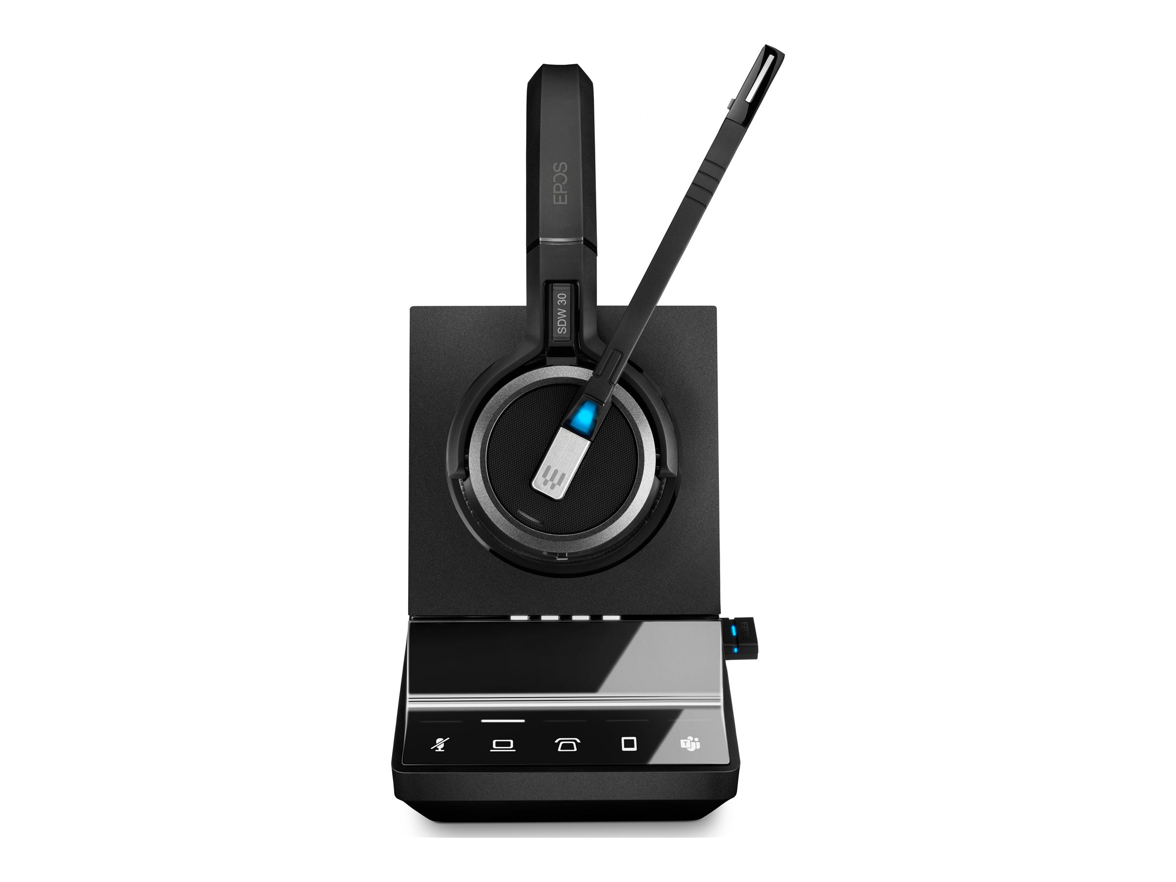 EPOS IMPACT SDW 5036T EU/UK/AUS Mono USB DECT-GAP Headset fuer Tischtelefon PC Mobiltelefon inkl. BT Dongle Teams zertifiziert