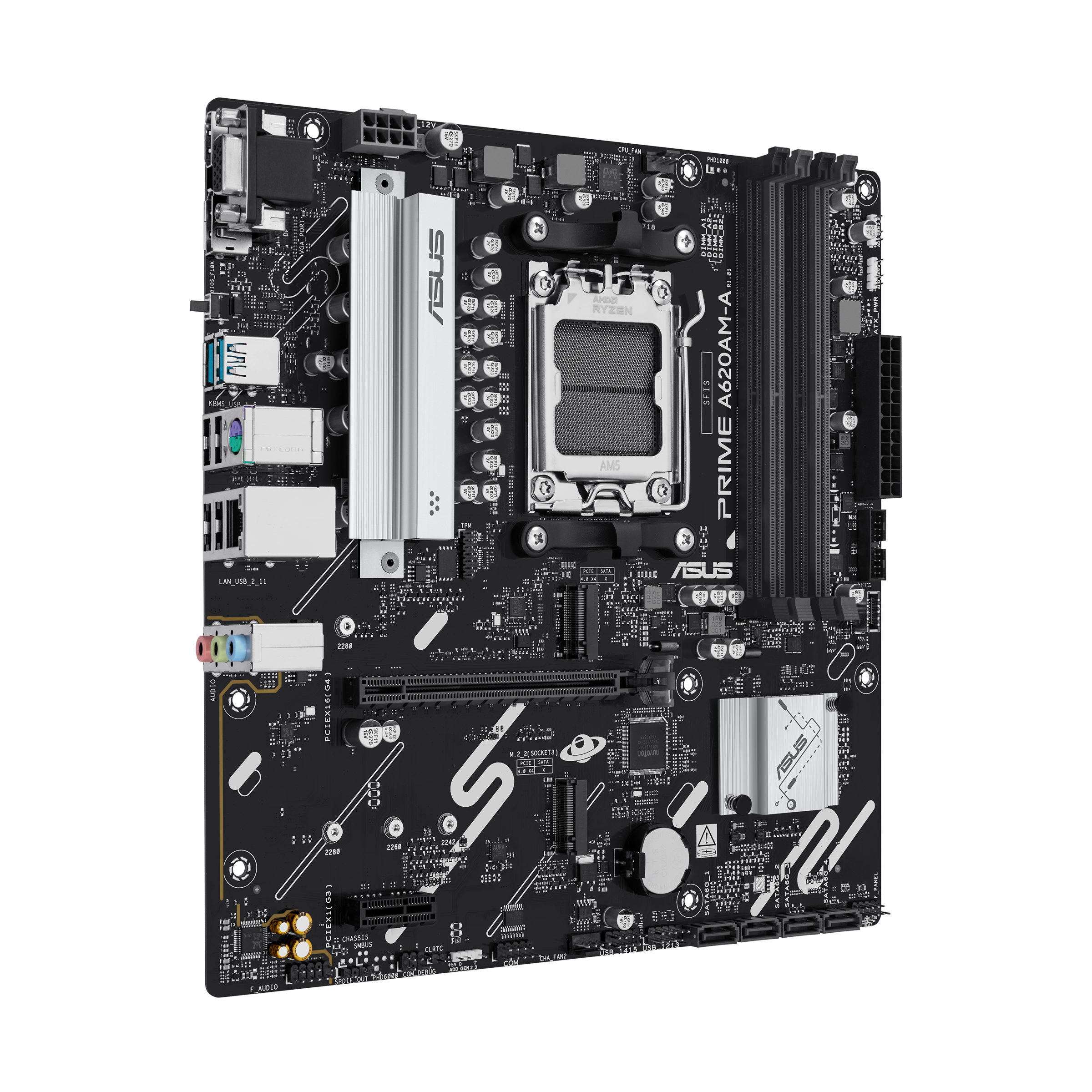 ASUS AMD A620 microATX motherboard 4xDDR5 1xHDMI 1xDP 2xM2 4xSATA