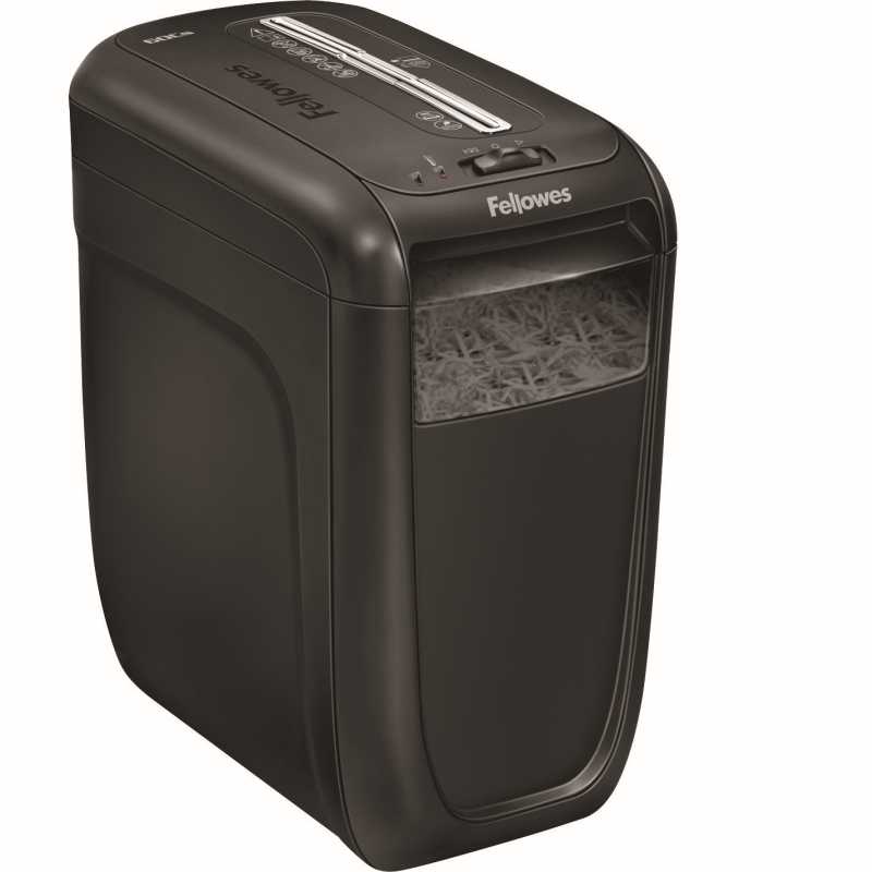 Fellowes Powershred 60Cs Aktenvernichter mit Partikelschnitt P-4, 4 x 40 mm, bis 10 Blatt, schwarz