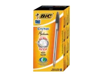 BIC Kugelschreiber Cristal transparent, Schreibfarbe: schwarz, 50 St.