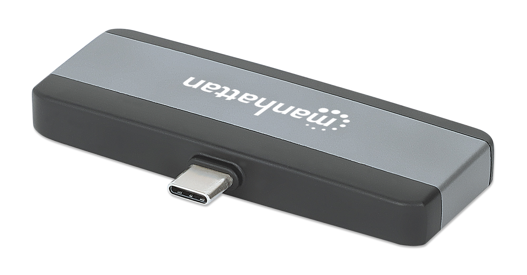MANHATTAN USBC PD 4in1 Mobile Dockingstation 100W HDMI 4K30Hz USBA 10 Gbits 3,5mm Klinke PassthroughLadeanschluss Aluminium