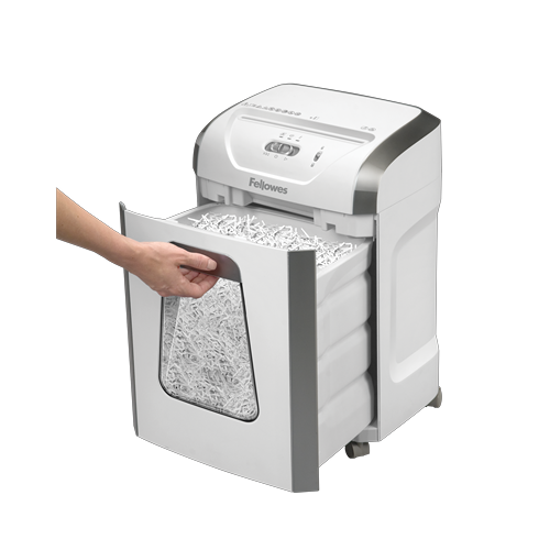 Fellowes Powershred 15C Aktenvernichter mit Partikelschnitt P4, 4 x 40 mm, bis 15 Blatt, weiss