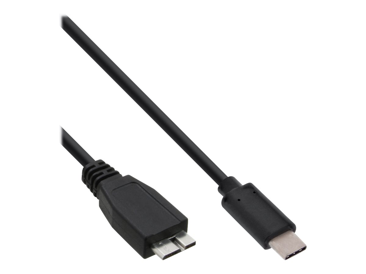 INLINE USB 3.1 Kabel Typ C an Micro-B Stecker Stecker schwarz 1m