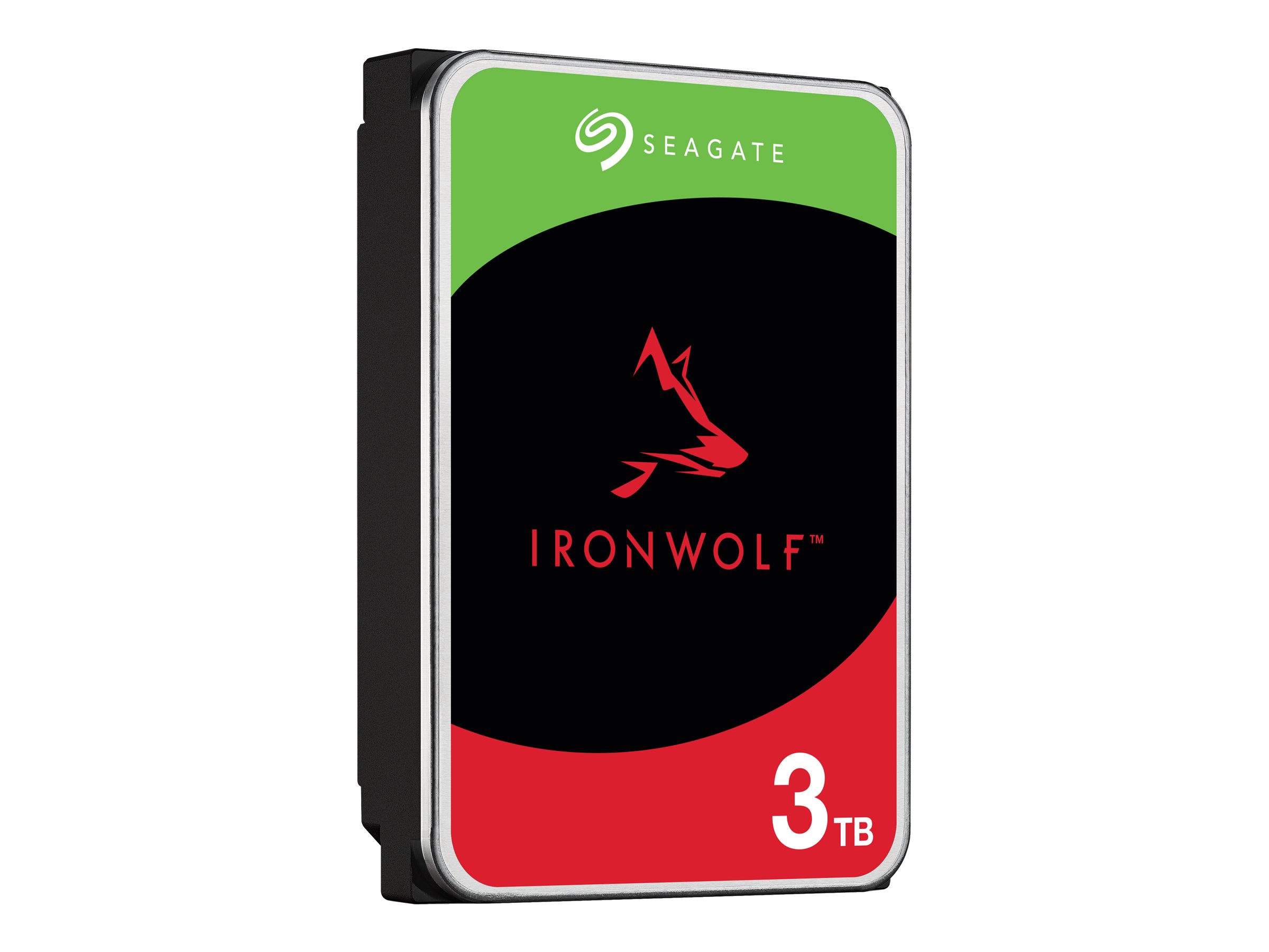 SEAGATE NAS HDD 3TB IronWolf 5400rpm 6Gb/s SATA 256MB cache 8,9cm 3,5Zoll 24x7 CMR für NAS und RAID Rackmount Systeme BLK