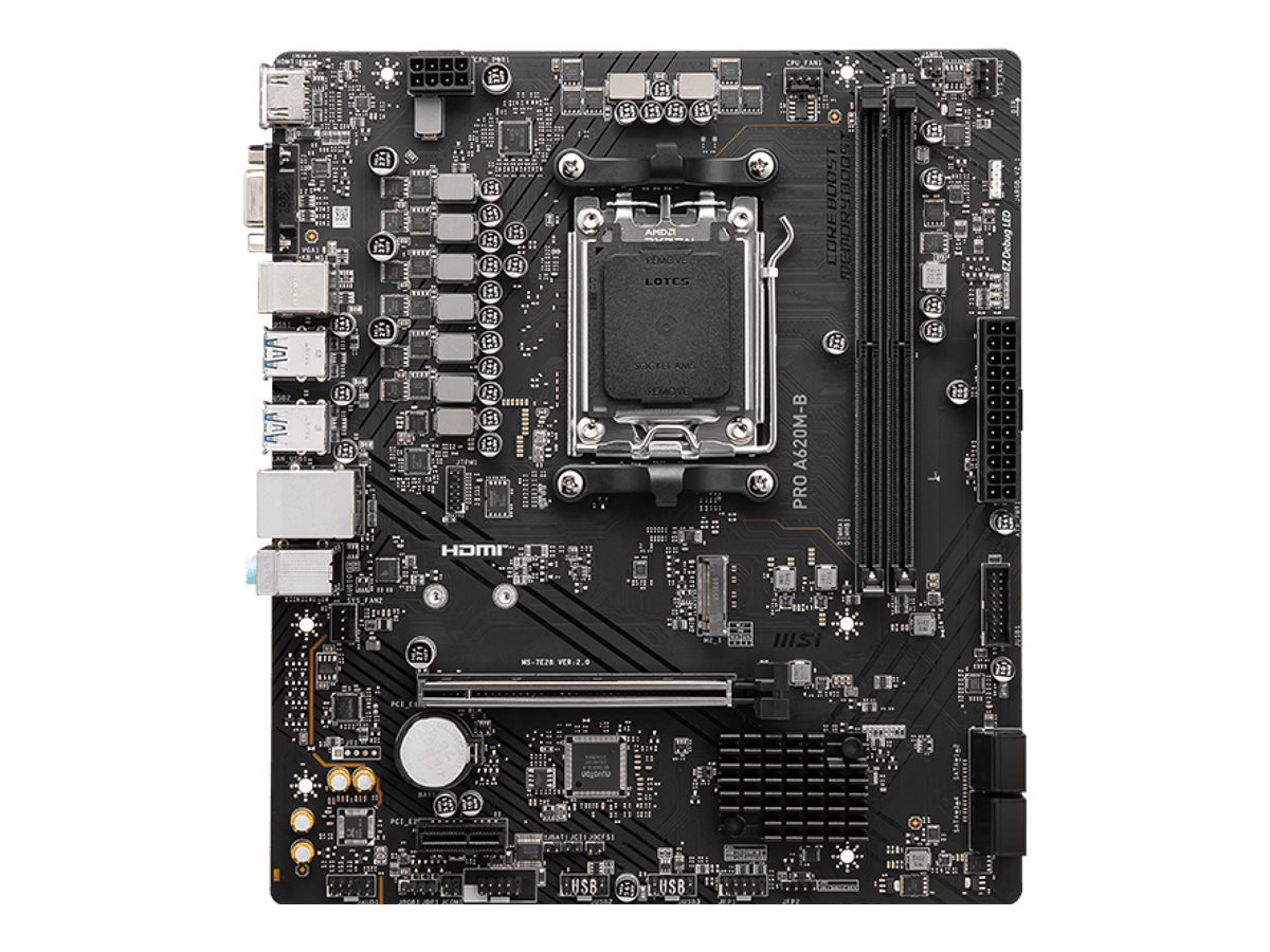 MSI PRO A620M-B AM5 DDR5 mATX MSI PRO A620M-B AM5 DDR5 mATX
