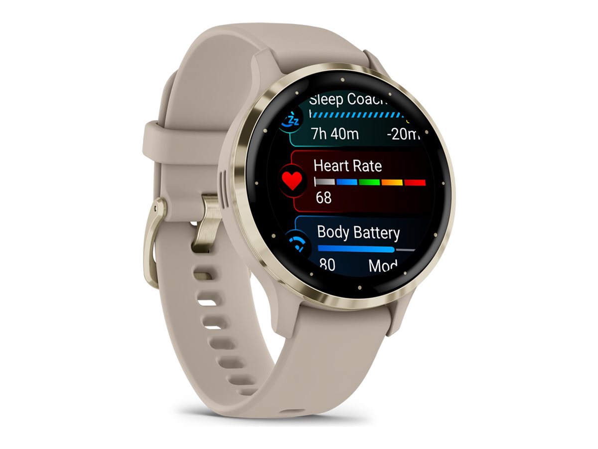 GARMIN Venu 3S Smartwatch french grey, softgold