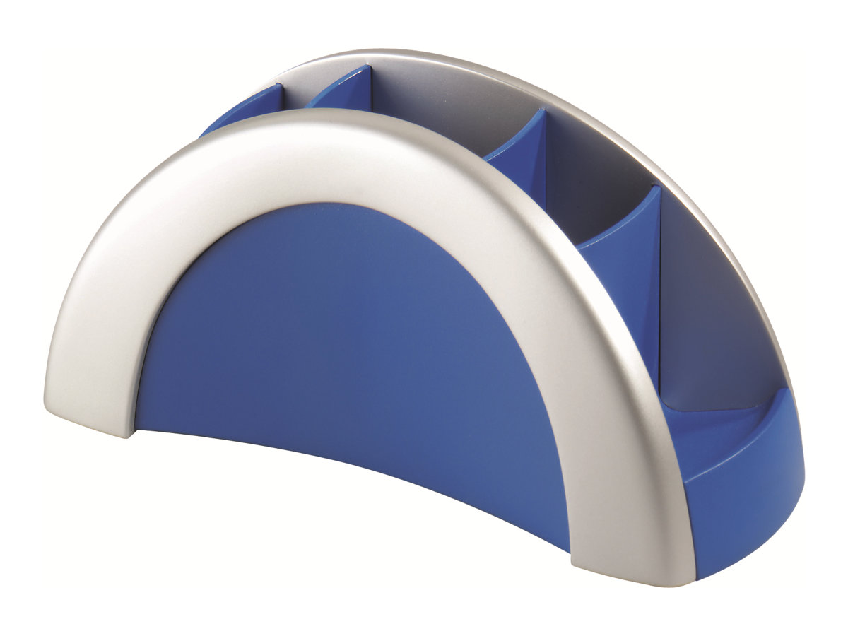 DURABLE Stiftehalter VEGAS silber/blau Kunststoff 5 Faecher 20,5 x 9,0 x 8,0 cm