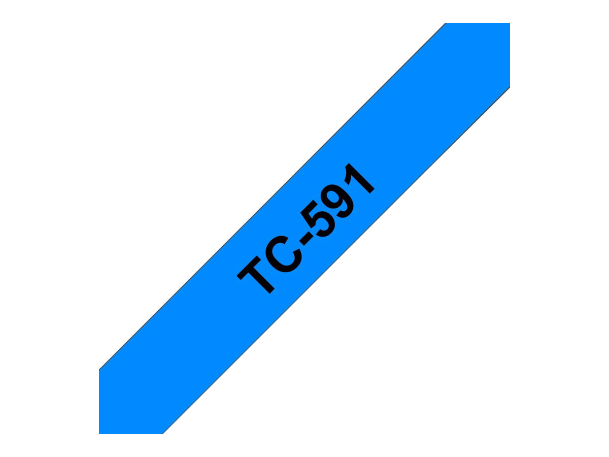 brother Schriftband TC-591 TC591, 9 mm schwarz auf blau brother Schriftband TC-591 TC591, 9 mm schwarz auf blau