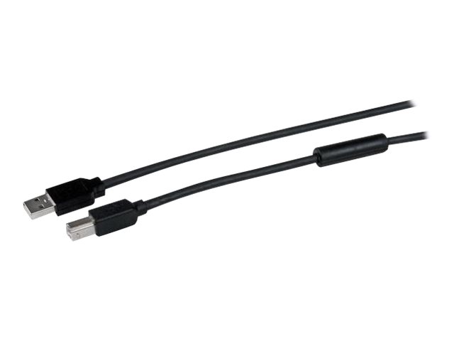 STARTECH.COM 15m aktives USB 2.0 A auf B Kabel - Stecker/Stecker - USB Druckerkabel 1x USB A / 1x USB B - Schwarz