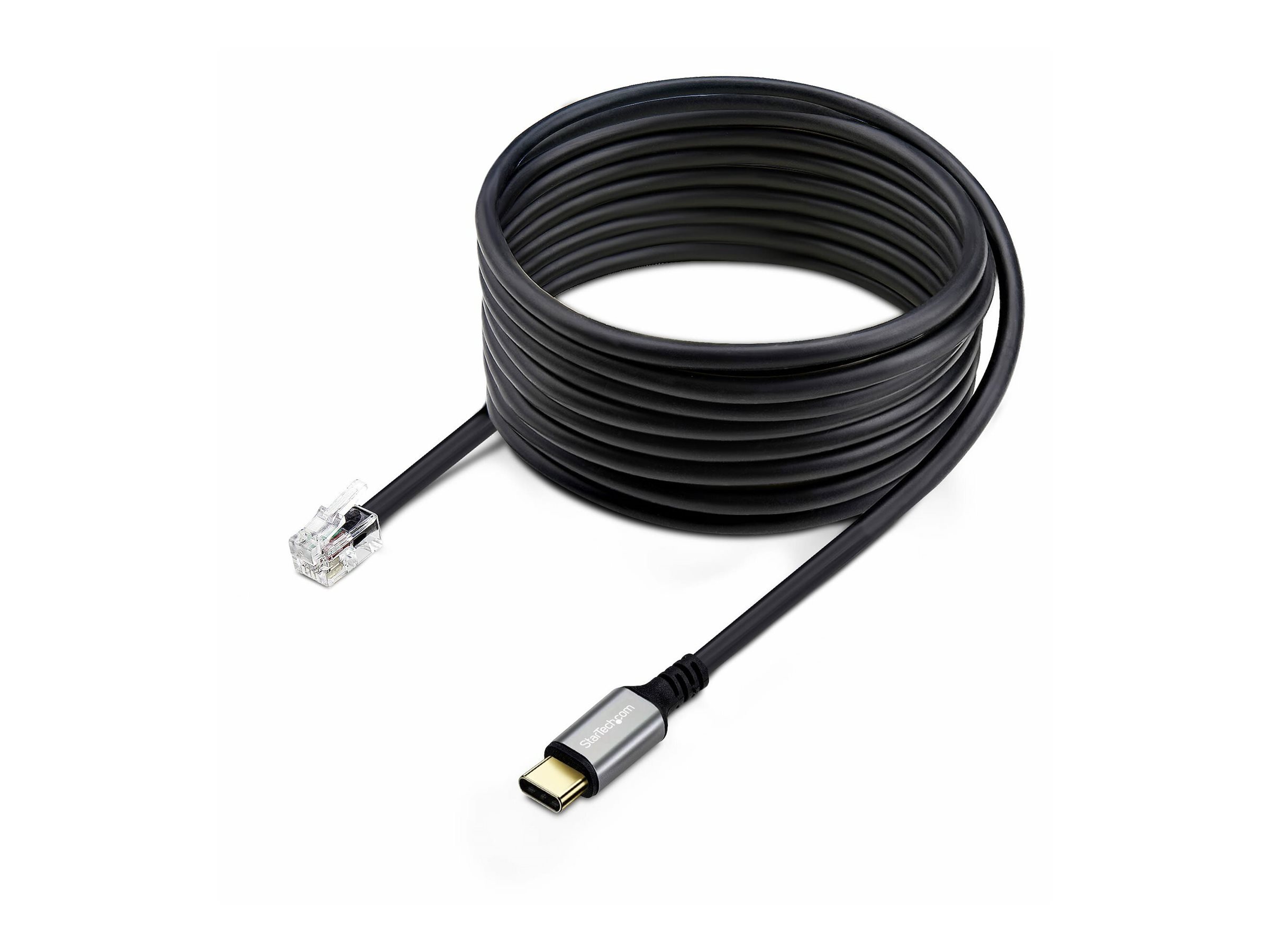 STARTECHCOM USBC auf RJ9 Adapter fur Burotelefone oder KabelDrahtlose Headsets fur Festnetz und VoIP Geraete 1,8m Kabel