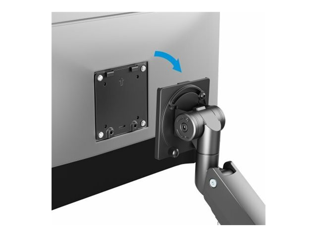 MANHATTAN Tischhalterung mit USB-Ports und Gasdruckfeder Monitorarm mit 2 Gelenken für einen Monitor 43,19-144,78cm 17-57Z bis 27kg