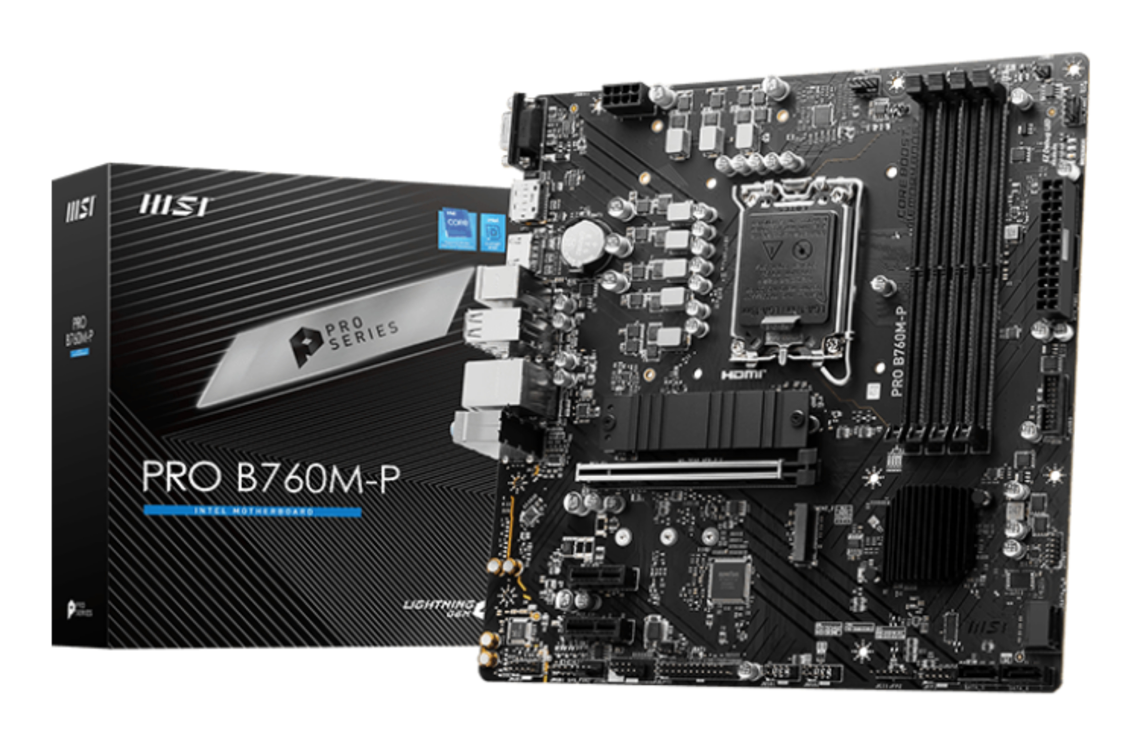 MSI PRO B760MP LGA1700 mATX MB 4xDDR5 4xSATA 2xM2