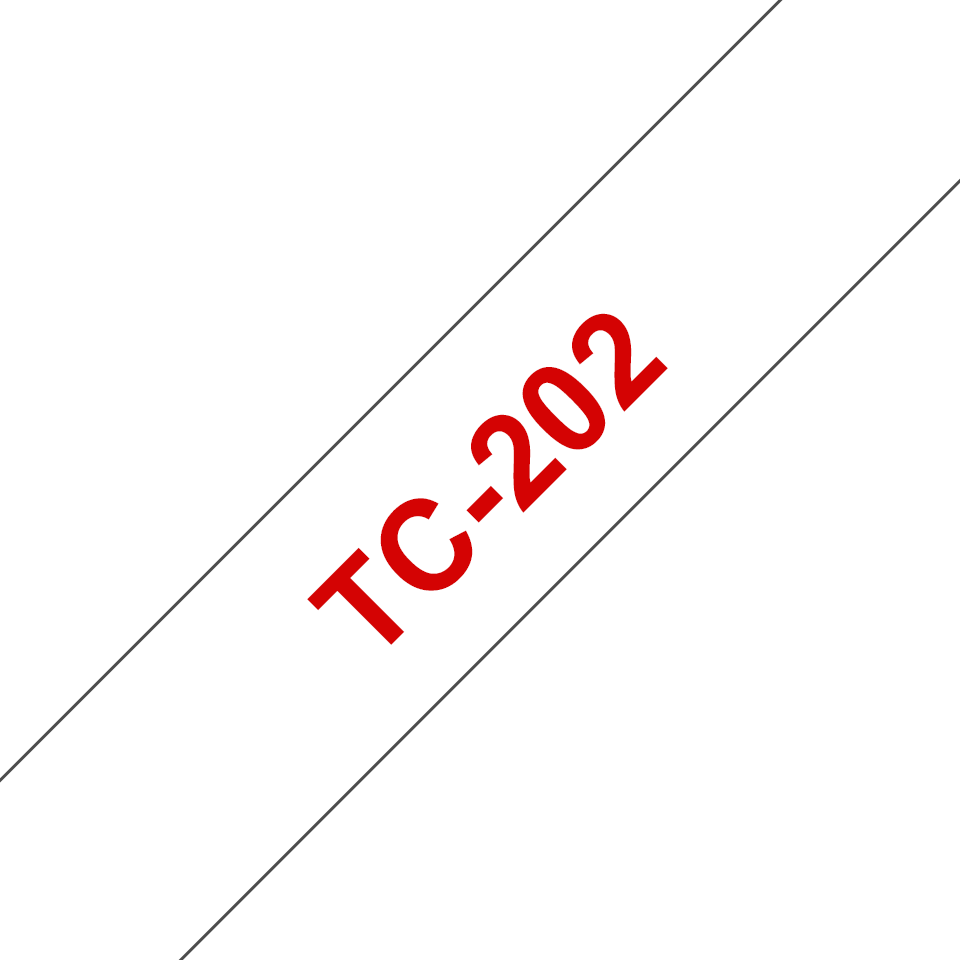 Brother TC202 12mm weiß-rot