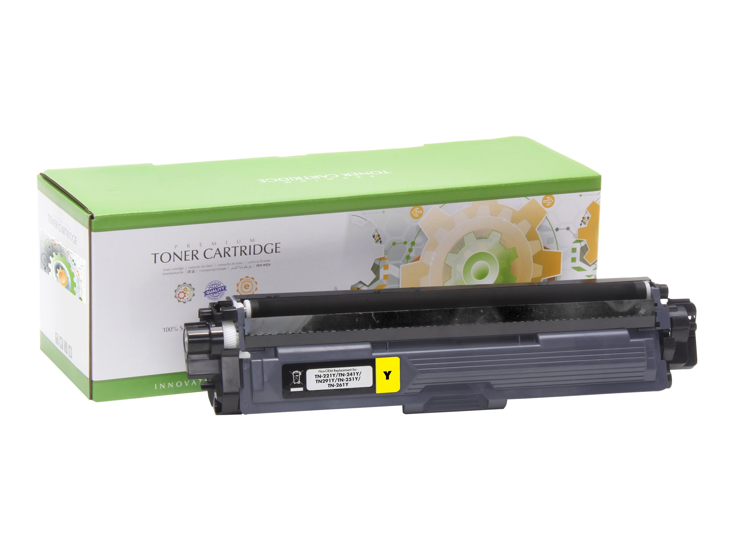 STATIC Toner cartridge compatible with Brother TN221YTN241Y yellow remanufactured 1400 pages