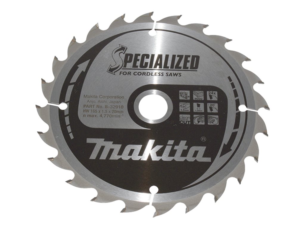 makita B-32910 SPECIALIZED KreissÃ¤geblatt 165,0 mm, 24 ZÃ¤hne