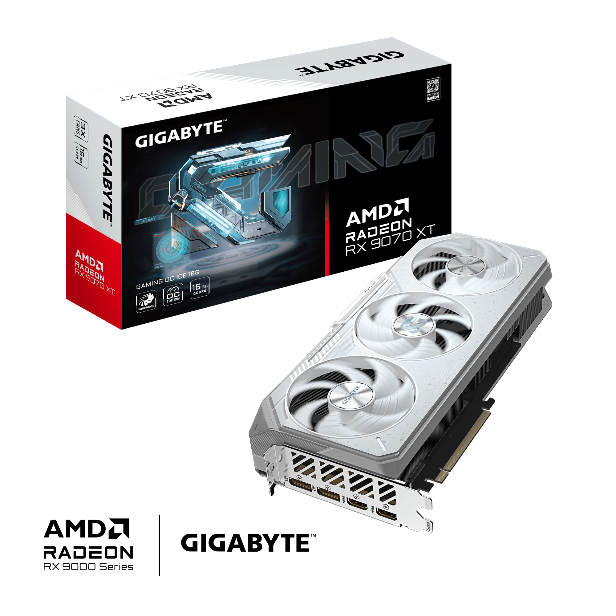 Gigabyte Radeon RX9070 XT Gaming OC ICE 16GB GDDR6 2x HDMI