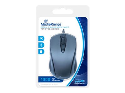MROS201 MEDIARANGE Maus 3Tasten Kabel