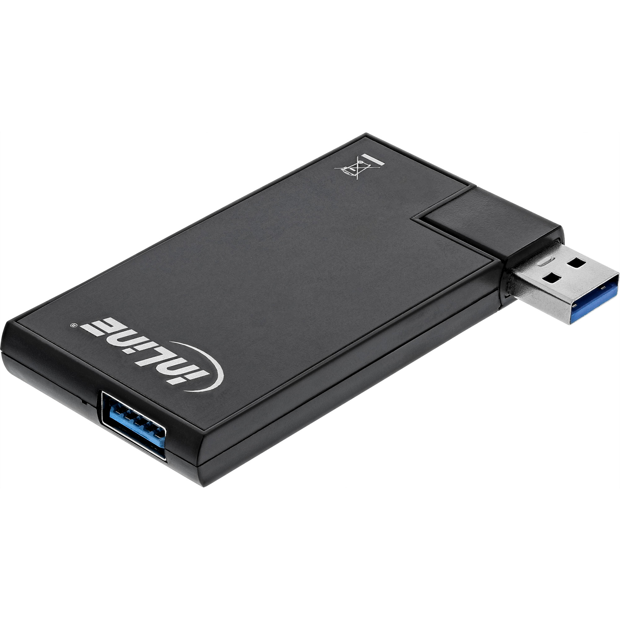 INLINE 180 Twist Hub USB 3.0 4 Port drehbar schwarz
