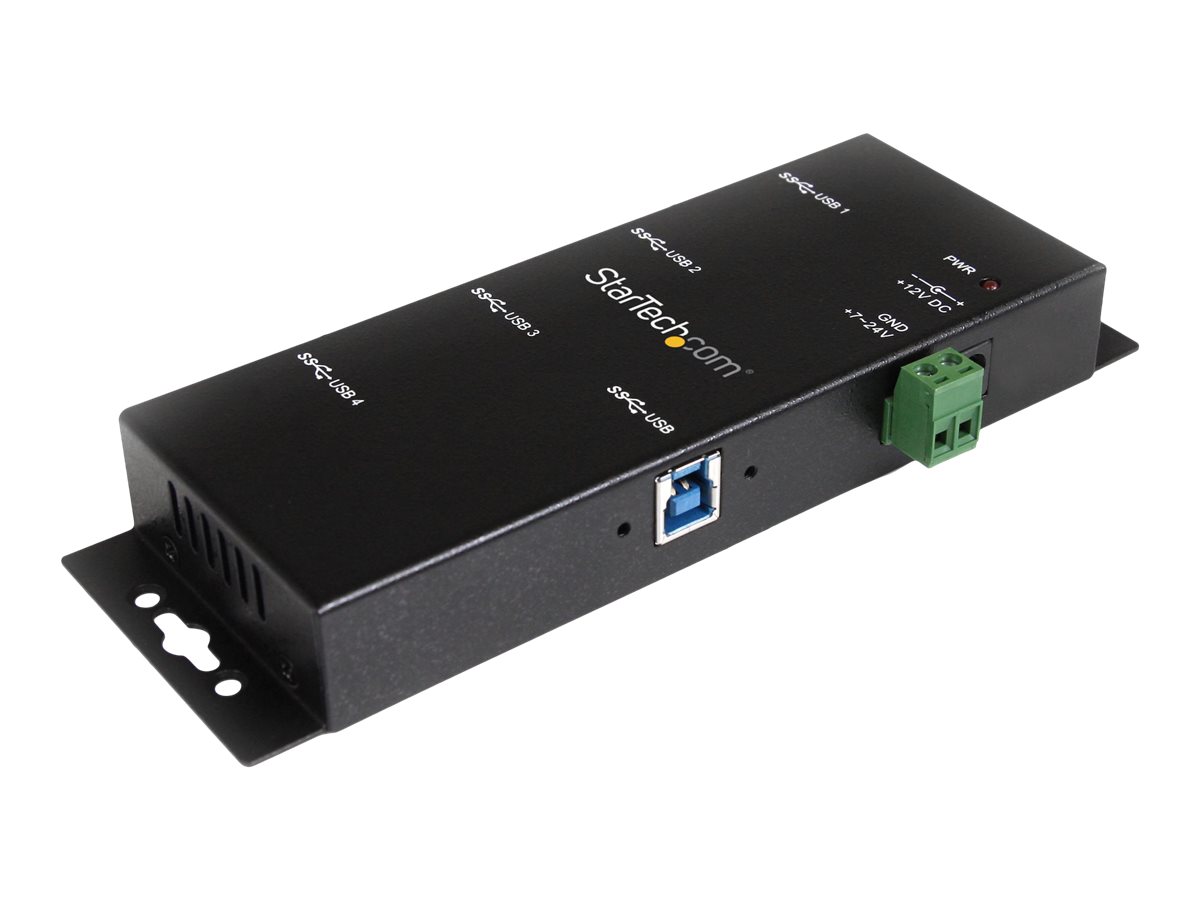 StarTech.com Montierbarer 4 Port Industrieller USB 3.0 SuperSpeed Hub inkl. Netzteil