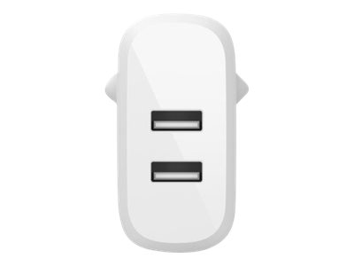 Dual USB-A Ladegerät incl. Lightning Kabel 1m 24W weiß