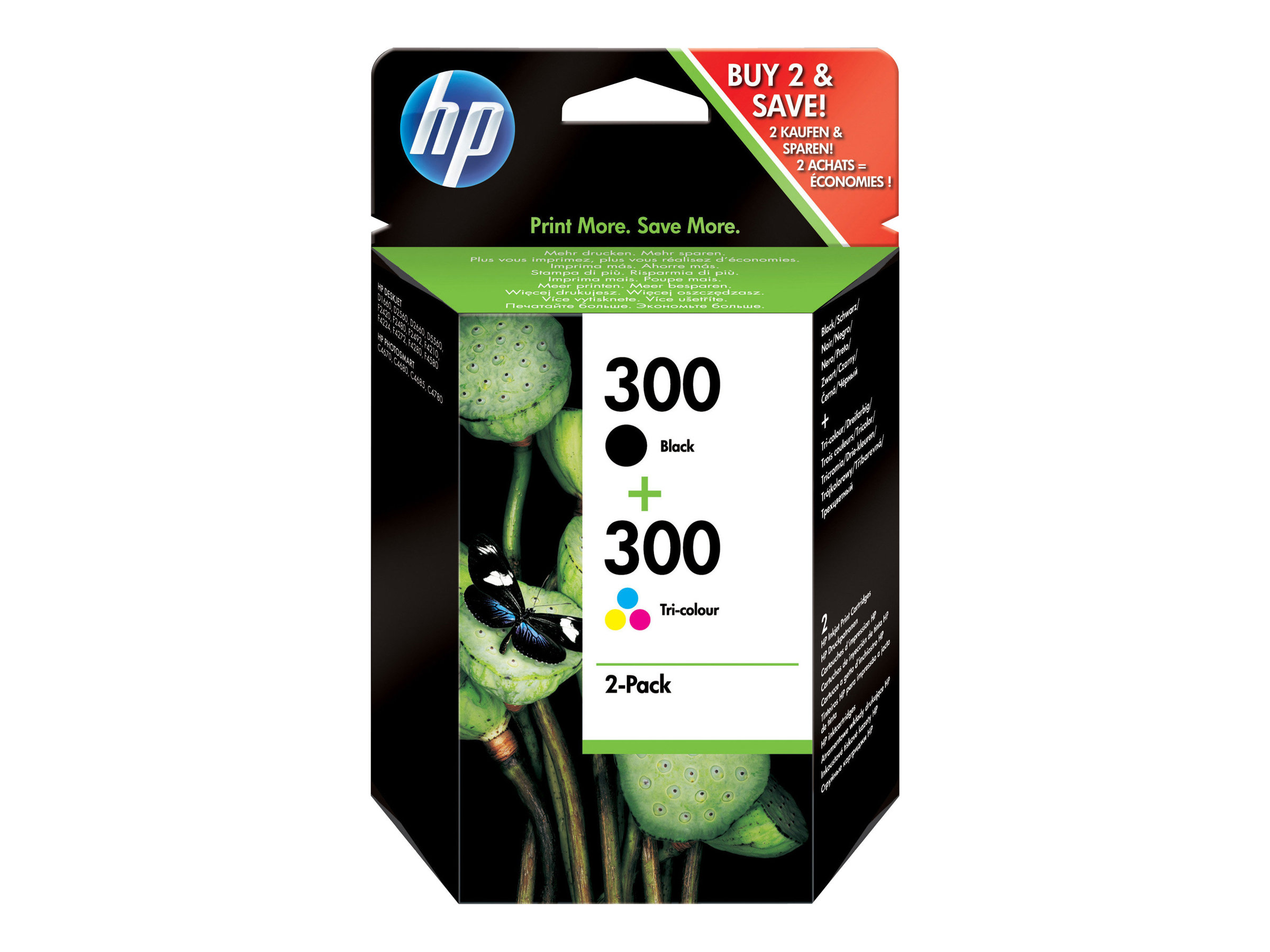 HP 300 (CN637EE) schwarz, color Druckerpatronen, 2er-Set HP 300 (CN637EE) schwarz, color Druckerpatronen, 2er-Set