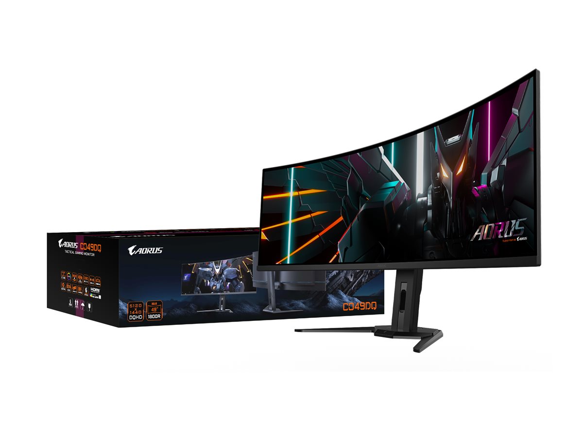 GIGABYTE AORUS CO49DQ 124,4cm 49Zoll DQHD TFT monitor 5120x1440 250cdm2 2xHDMI 21 1xDP 14