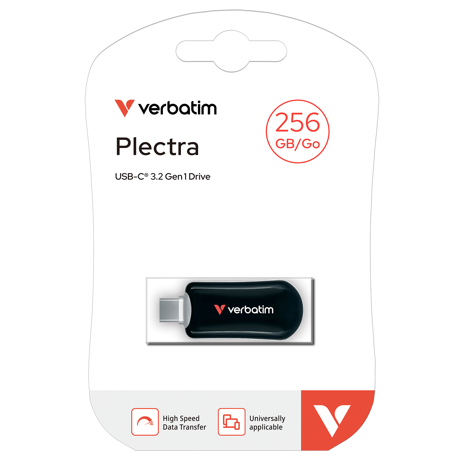 Verbatim Plectra Black 256GB USBC Flash Drive 30226