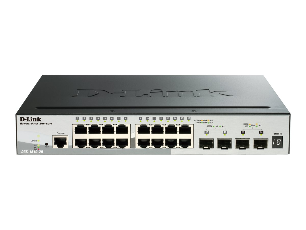 D-Link DGS-1510-20 L3 16 GE 2 SFP+