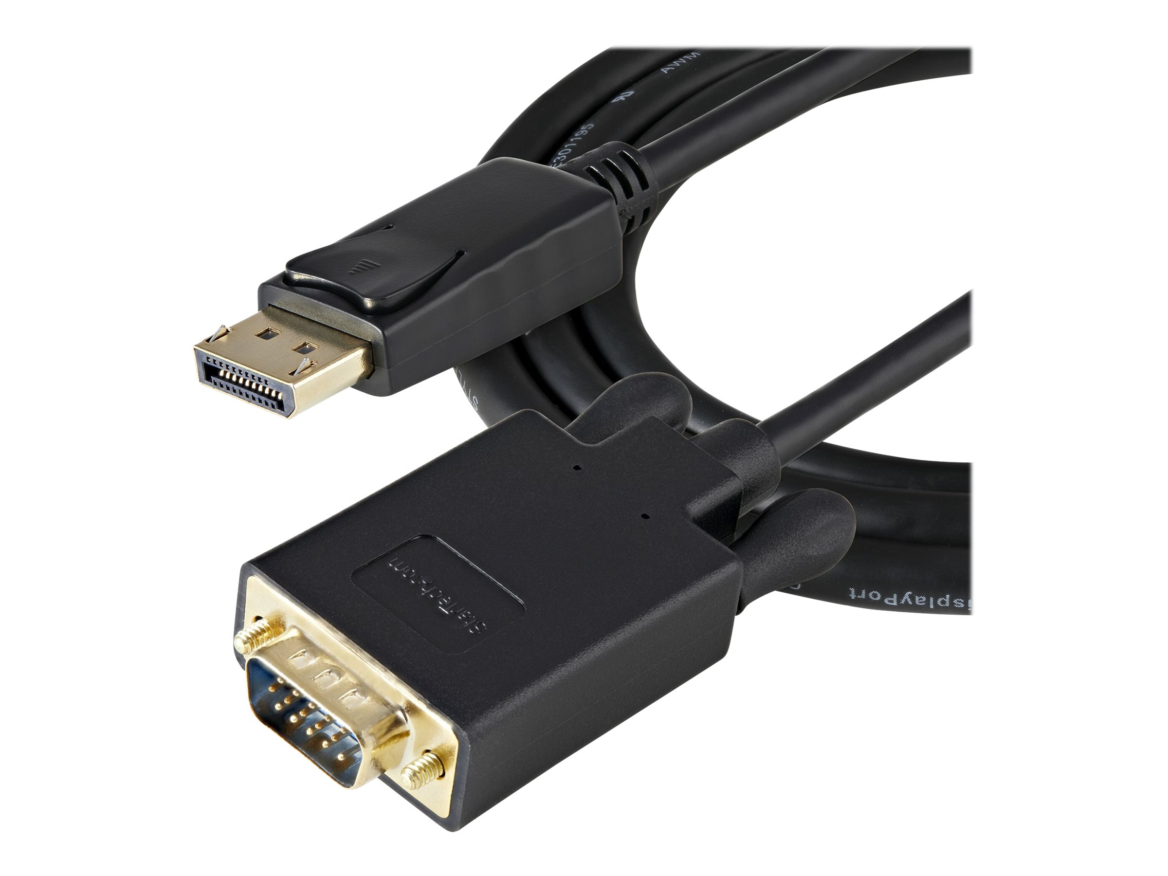 StarTech.com DisplayPort auf VGA Kabel 91cm (Stecker/Stecker) - Aktiver DP zu VGA Kabel Adapter/ Konverter für PC 1920x1200 - Schwarz - Videokonverter - Schwarz