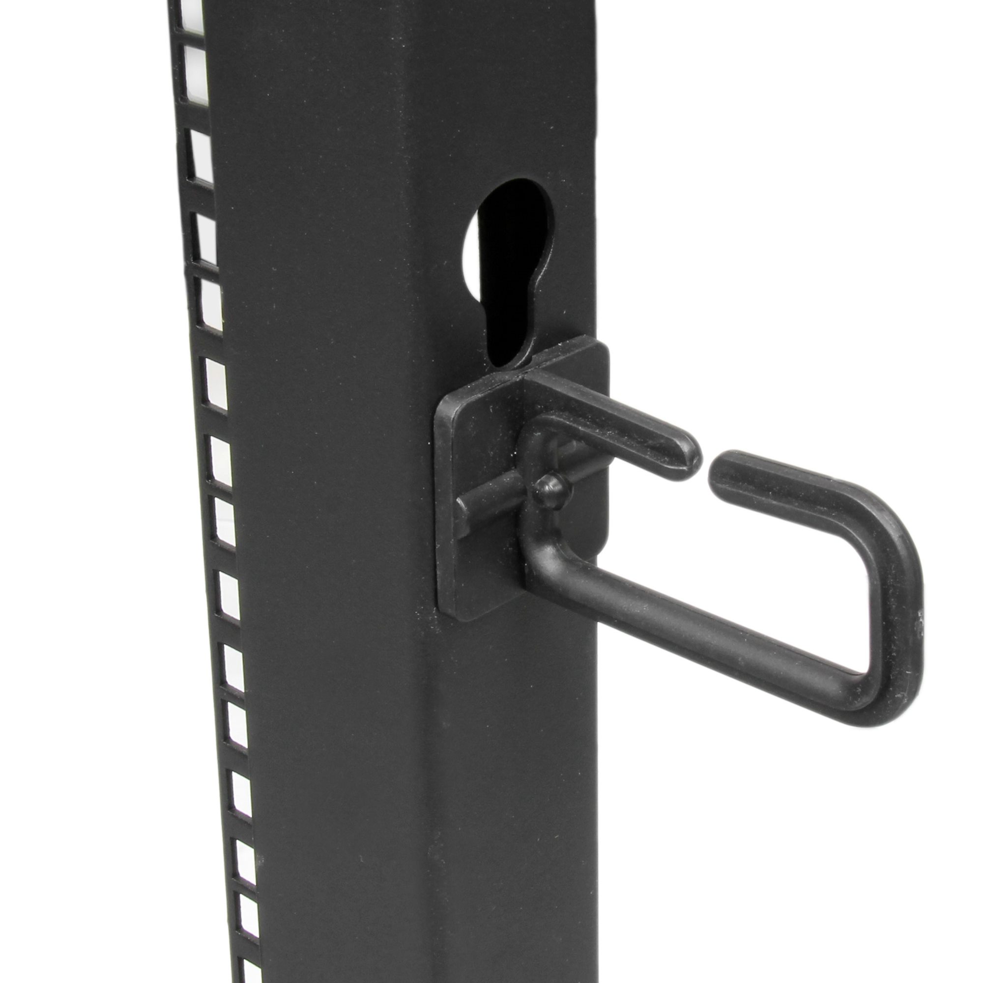STARTECHCOM 12U Adjustable Depth Open Frame 4 Post Server Rack w Casters Levelers and Cable Management Hooks