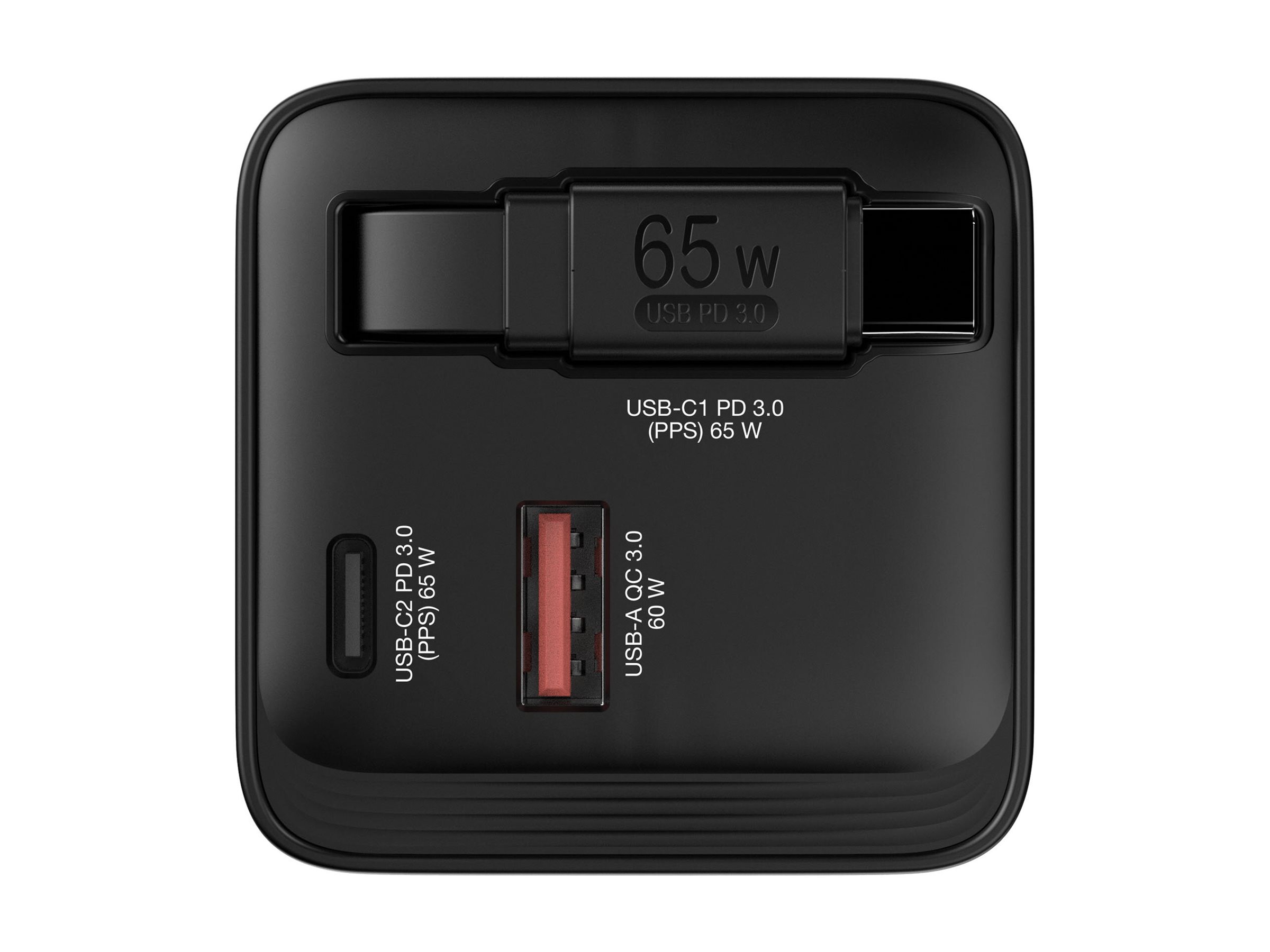 Verbatim GaN Charger 65W 2 Port retr cable US/EU/UK ADP