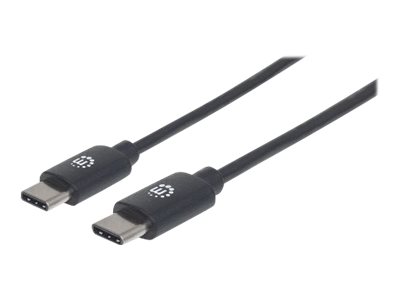 MANHATTAN USB 2.0 Typ C-Kabel 0,5m Typ C-Stecker auf Typ C-Stecker 480 Mbit/s schwarz MANHATTAN USB 2.0 Typ C-Kabel 0,5m Typ C-Stecker auf Typ C-Stecker 480 Mbit/s schwarz