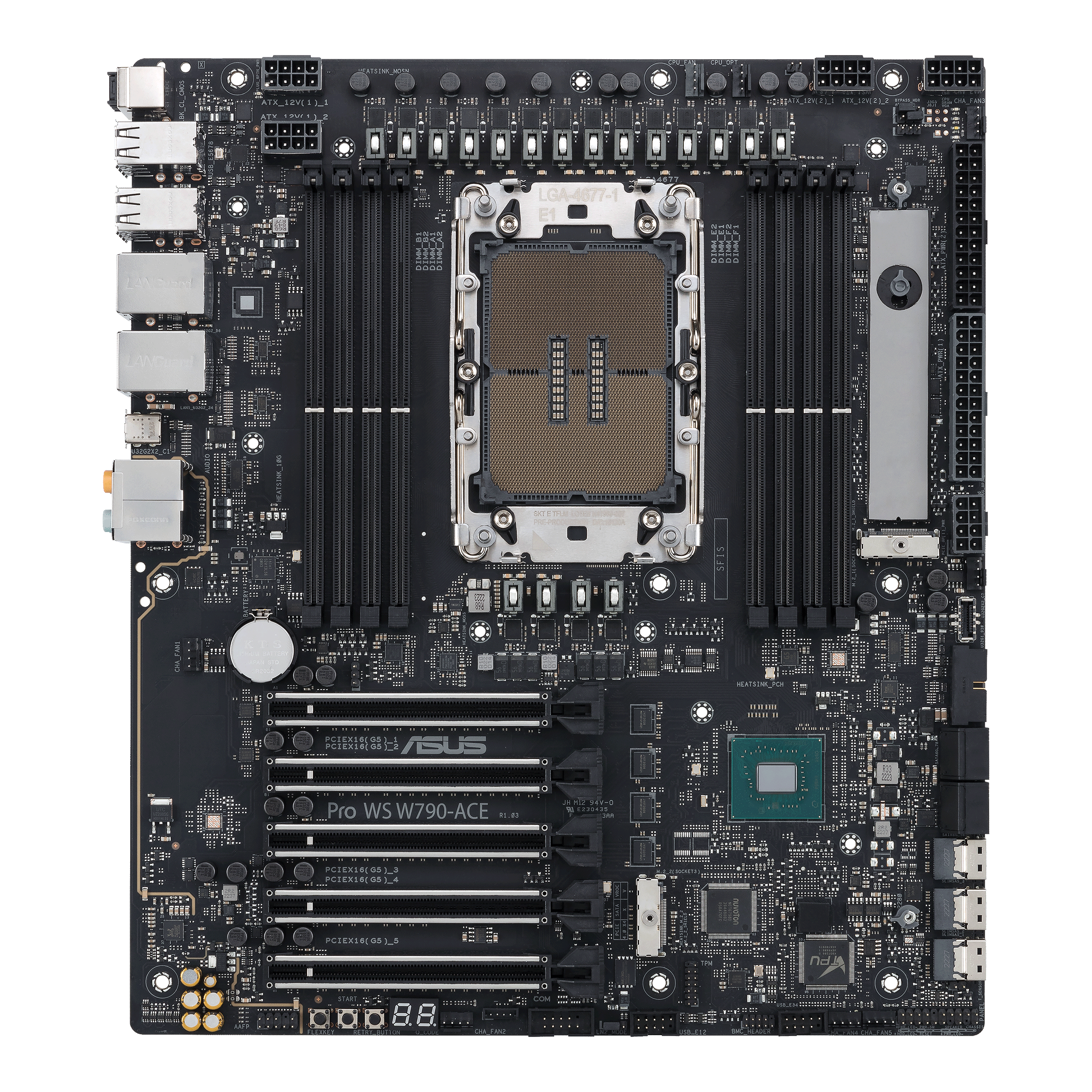 ASUS PRO WS W790ACE LGA4677 ATX 8xDDR4 7xPCIe 40 x16 8xSATA 3xM2