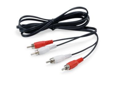 Equip Audiokabel 2 RCA M 2 RCA M 2,5m Black