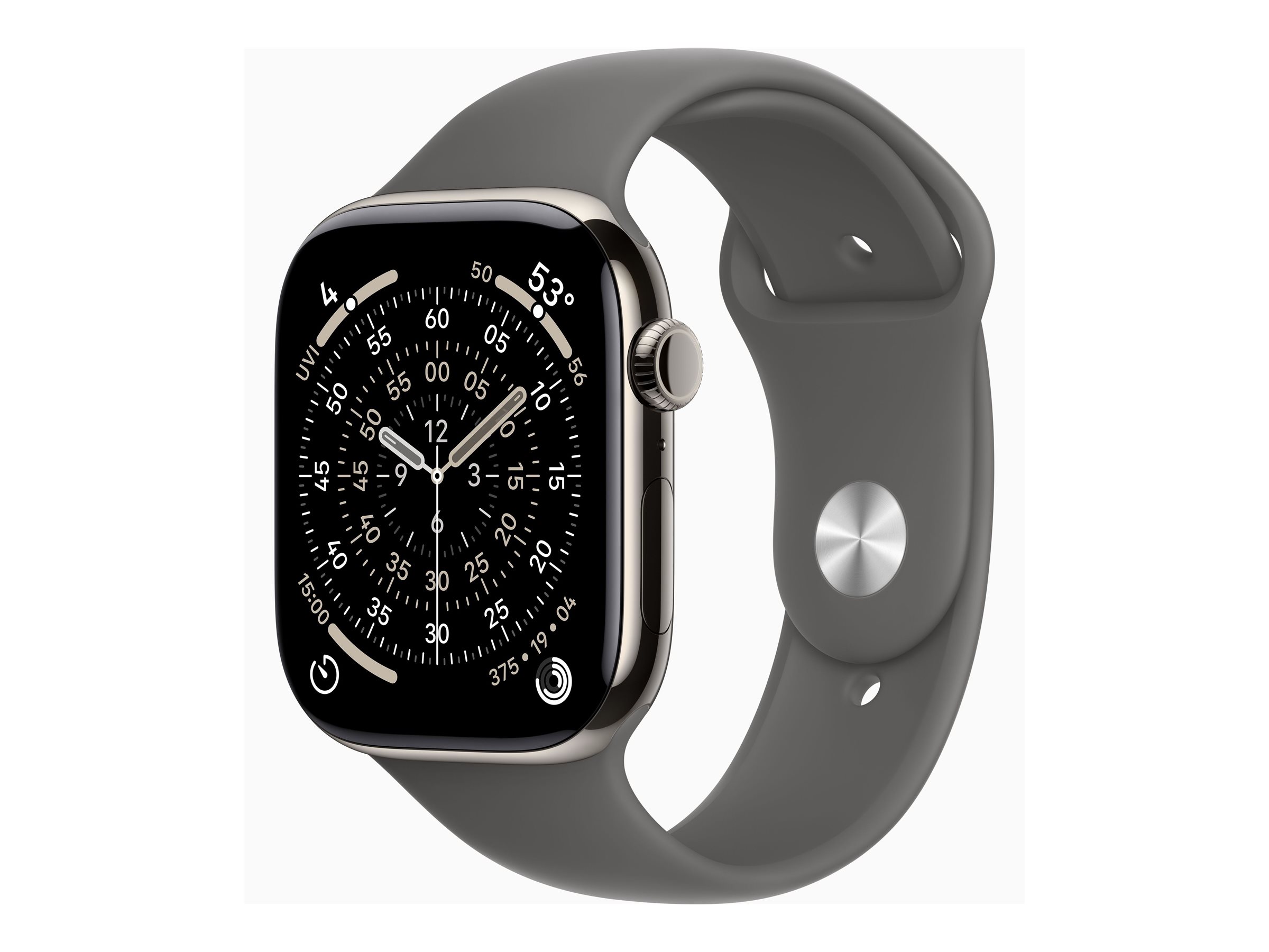 APPLE Watch Series 11 GPS + Cellular 46mm Natural Titanium Case with Stone Grey Sport Band - M/L APPLE Watch Series 11 GPS + Cellular 46mm Natural Titanium Case with Stone Grey Sport Band - M/L