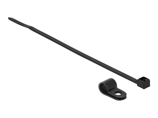 Delock Befestigungsschelle 4,8 mm mit Kabelbinder L 150 x B 2,5 schwarz