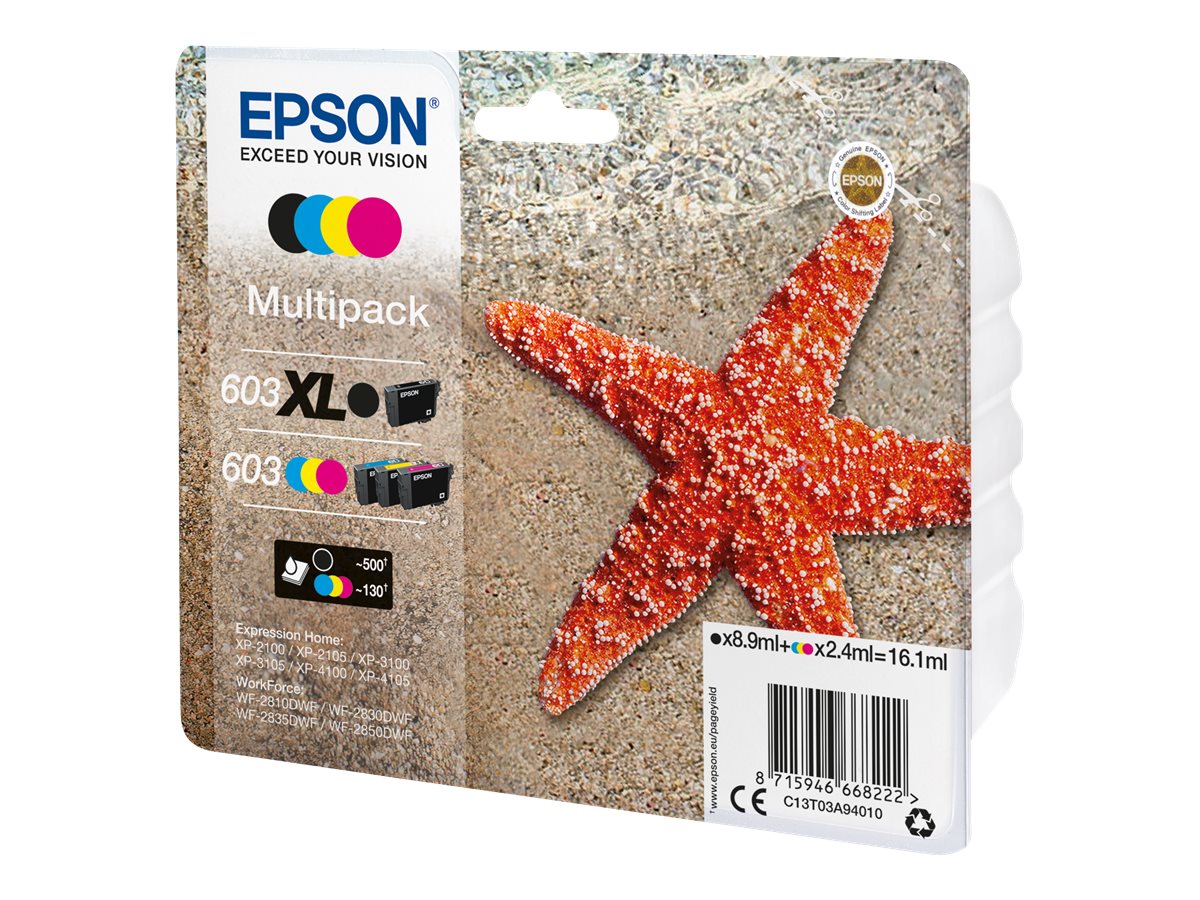 EPSON 1LB Multipack 4-colours 603 XL Black/Std. CMY EPSON 1LB Multipack 4-colours 603 XL Black/Std. CMY