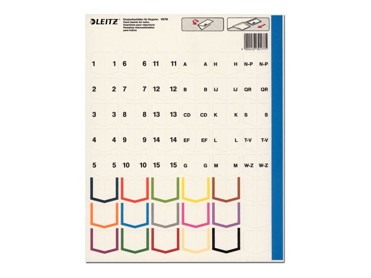 LEITZ Ordnerregister 1276 Vollformat, ueberbreite blanko grau 15-teilig, 1 Satz LEITZ Ordnerregister 1276 Vollformat, ueberbreite blanko grau 15-teilig, 1 Satz