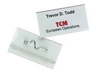 10 DURABLE Namensschilder mit Nadel 6,0 x 3,0 cm