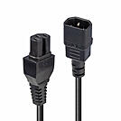 LINDY 2m IEC C14 to IEC C15 Extension Cable