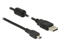15m USB 20AUSB 20 MiniB 15m USB A MiniUSB B Maennlich Maennlich Schwarz USB Kabel
