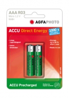 AGFAPHOTO Akku NiMH, Micro, AAA, HR03, 1.2V/950mAh,Retail Blister (2-Pack)